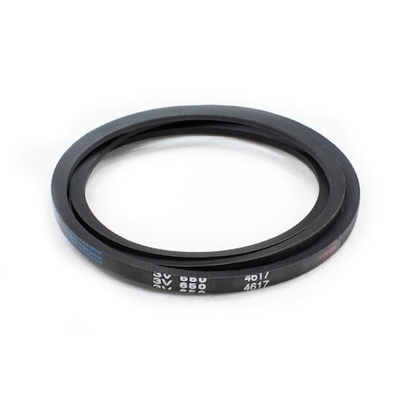 D&D 3V650 Wedge V-Belt, 65 in Outside Length, 3/8 in Top Width, 5/16 in Thickness, 1 Ribs 3V650